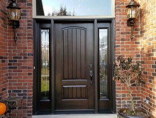 New entry door, sidelights, transoms
