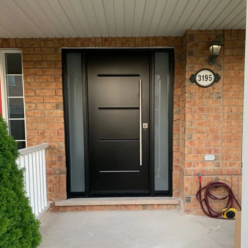 New modern entry door