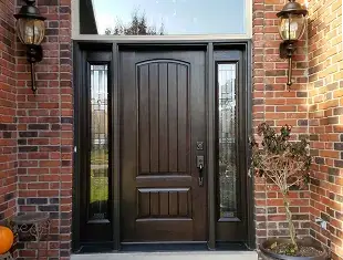 New entry door, sidelights, transoms